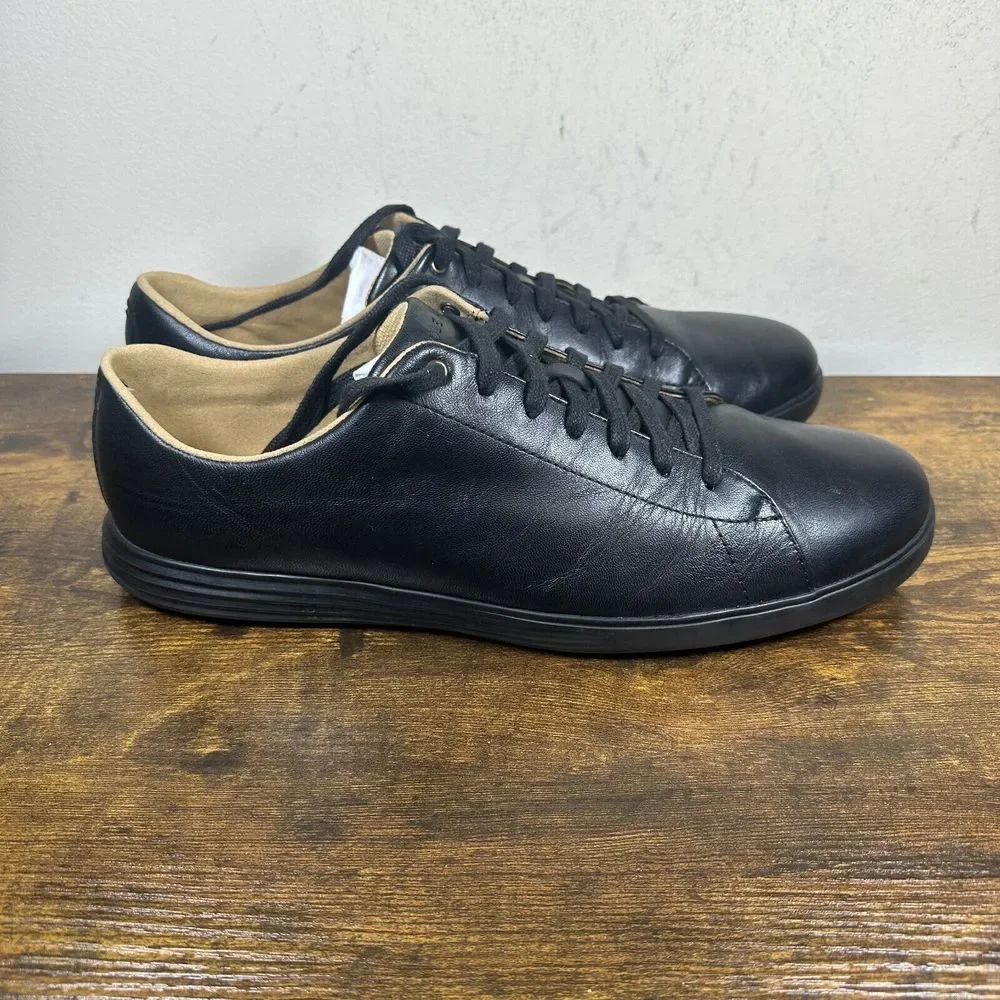 Cole Haan Grand Crosscourt II Sneakers Black Leather Men's Size 13M